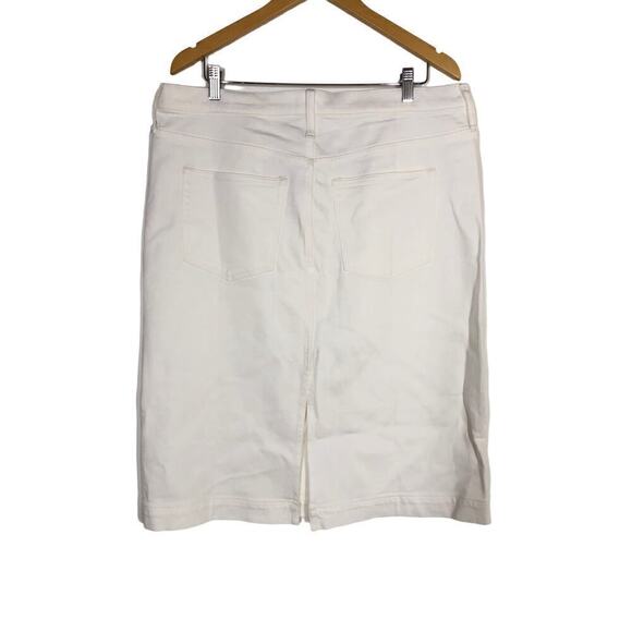 J. Crew Skirt Jean Denim A-Line Pencil Midi 5-Pocket Design White NWT Size 16 - Picture 7 of 11